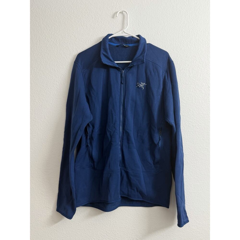 Arc'teryx Kyanite Lightweight Jacket Full Zip Fleece Pockets Blue Men's Size L